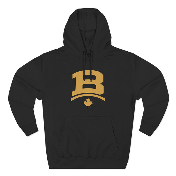 Broskiz B Arch Hoodie - Black Fleece Pullover Toronto Streetwear