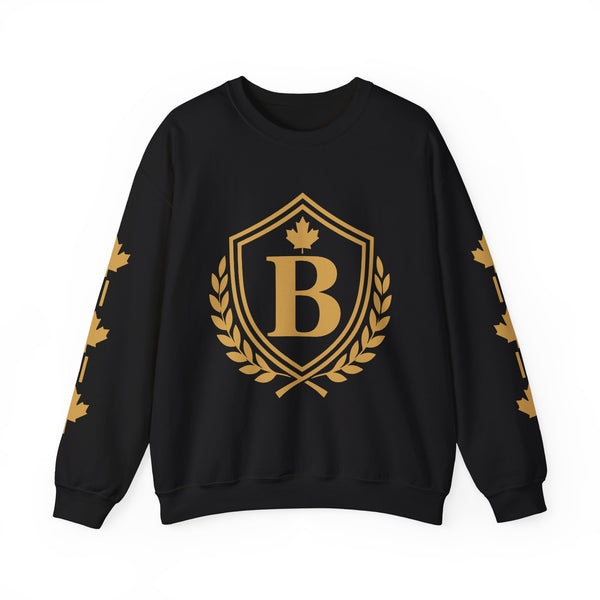 Broskiz B Crest Crewneck - Black Sweatshirt Toronto Streetwear