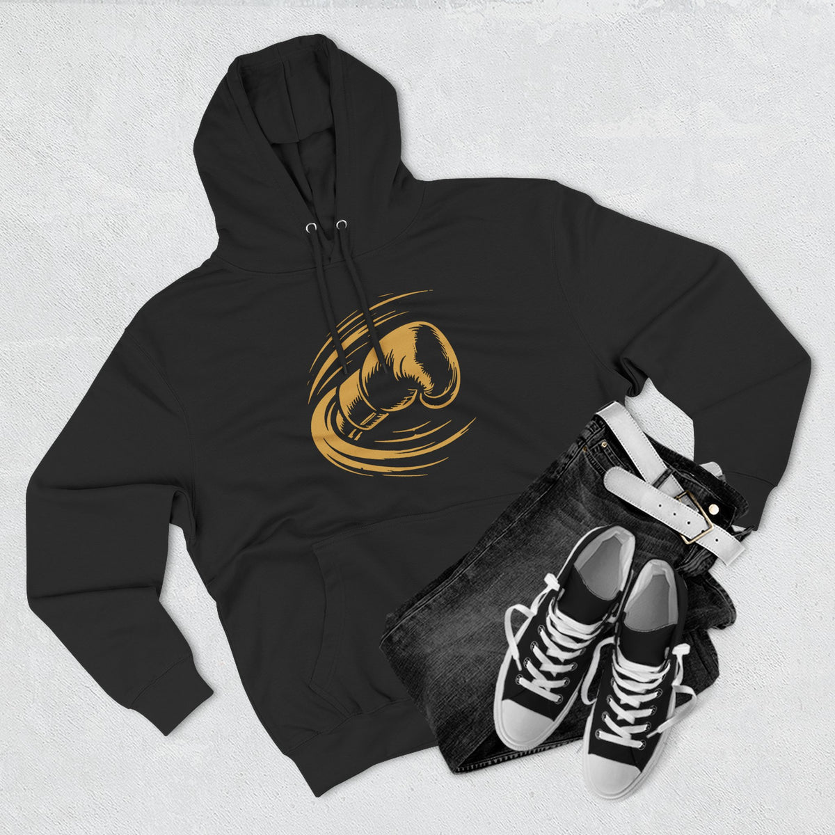 Broskiz Left Hook Hoodie - Black Fleece Pullover Toronto Streetwear