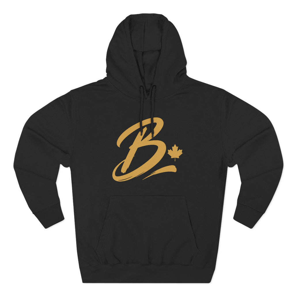 Broskiz B Script Hoodie - Black Fleece Pullover Toronto Streetwear