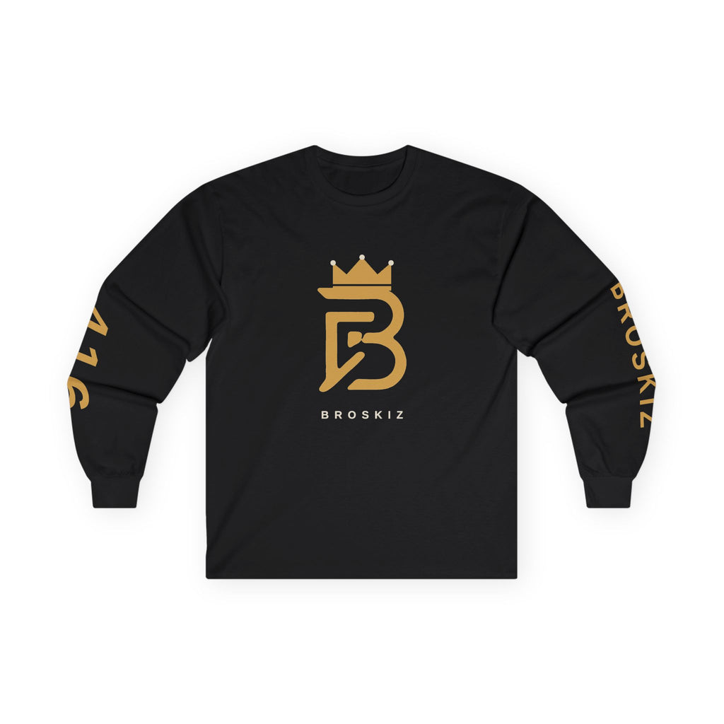 Broskiz Signature B Crowned B Long Sleeve Tee - Black Toronto Streetwear