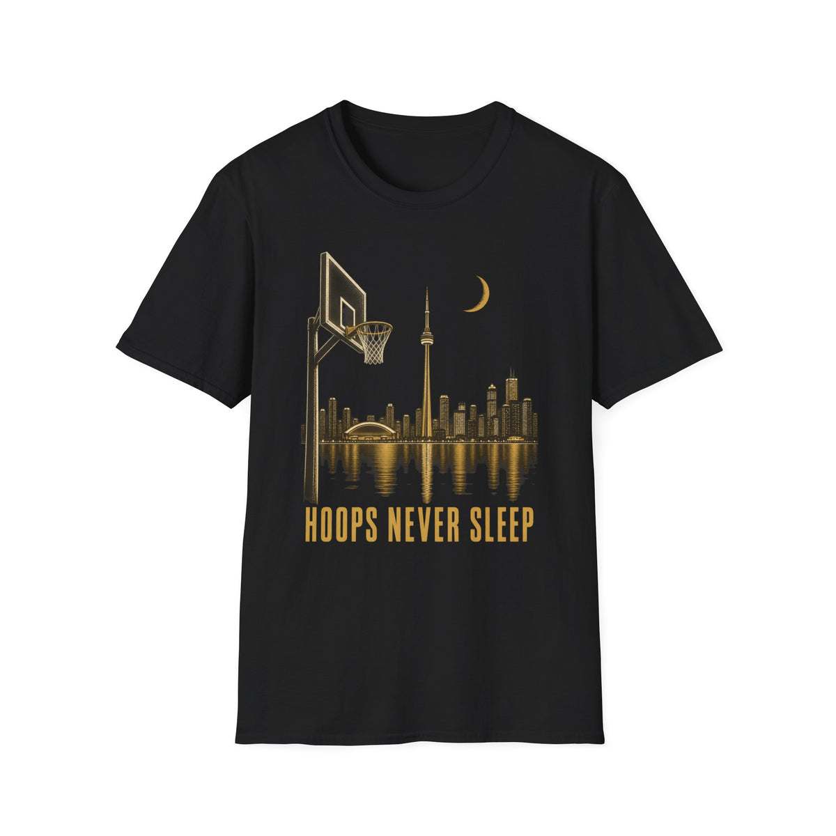 Broskiz Hoops Never Sleep Basketball Tee - Black Toronto Streetwear
