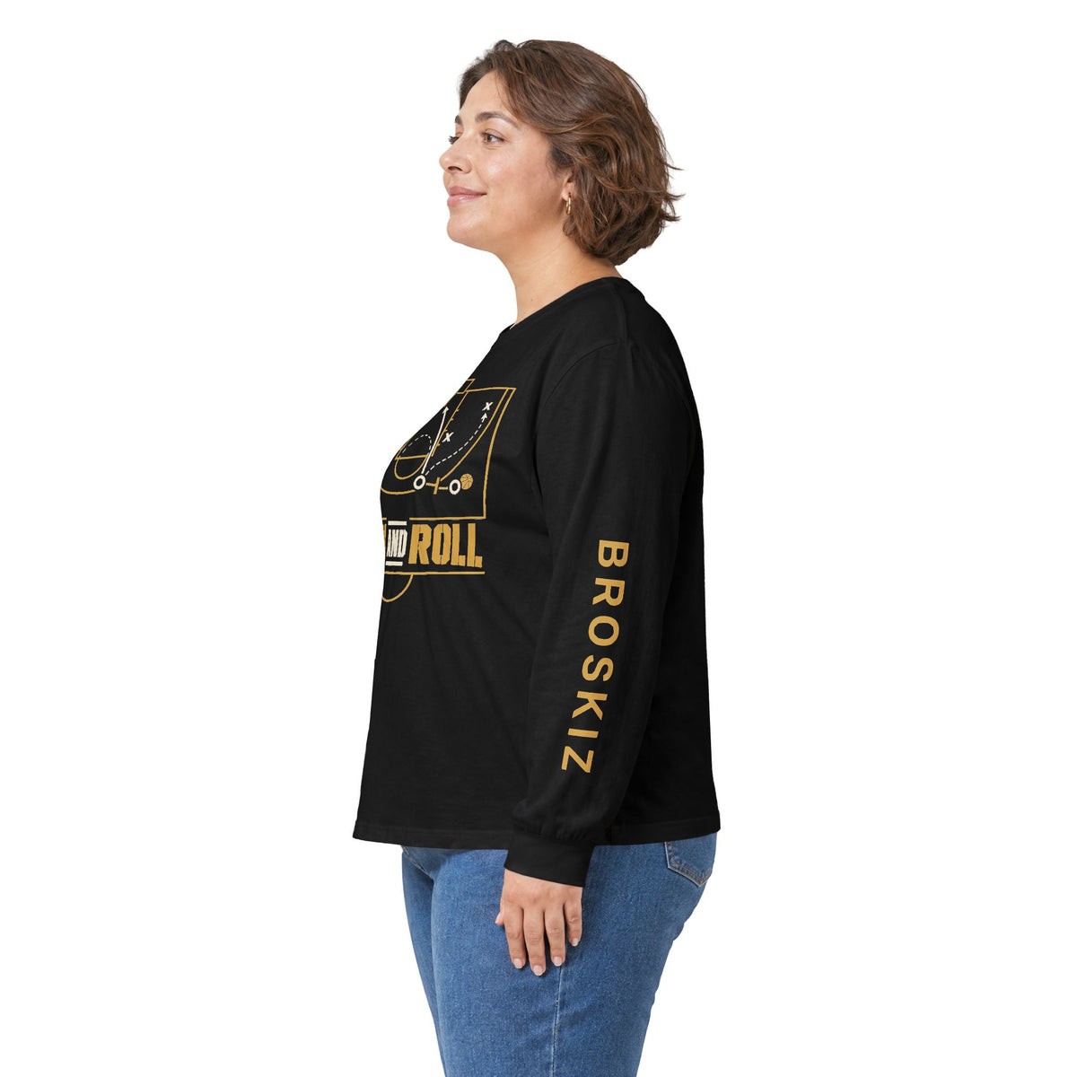 Broskiz Pick and Roll Long Sleeve Tee - Black Toronto Streetwear
