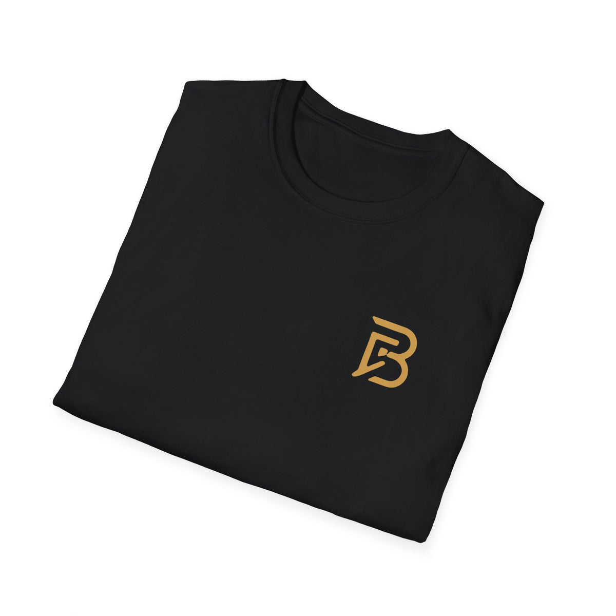 Broskiz Signature B Left Chest Gold Tee - Black Toronto Streetwear