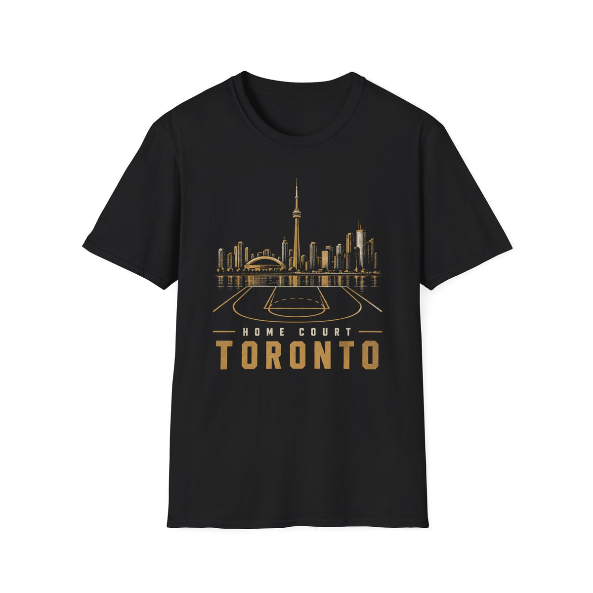Broskiz Home Court Toronto Basketball Tee - Black Toronto Streetwear