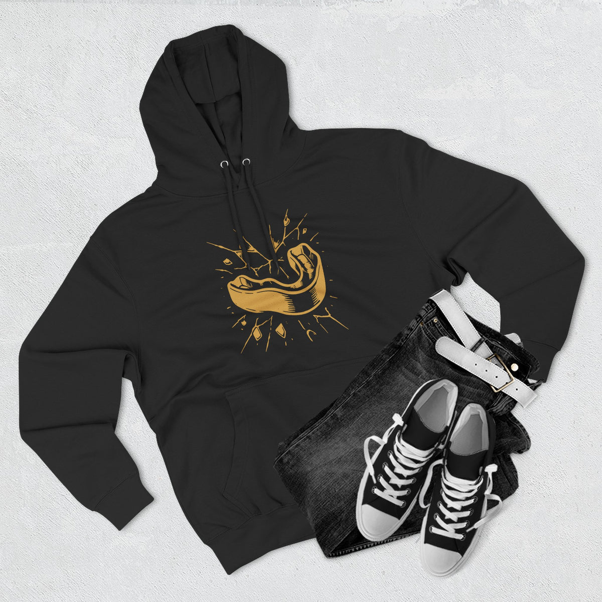 Broskiz Glass Jaw Hoodie - Black Fleece Pullover Toronto Streetwear