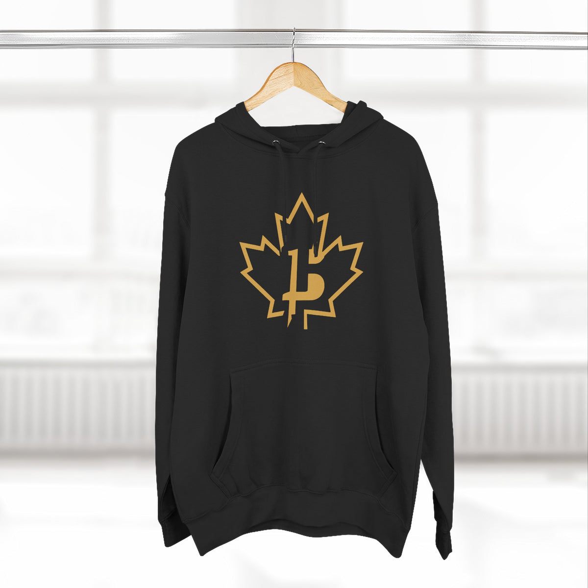 Broskiz B Leaf Hoodie - Black Fleece Pullover Toronto Streetwear
