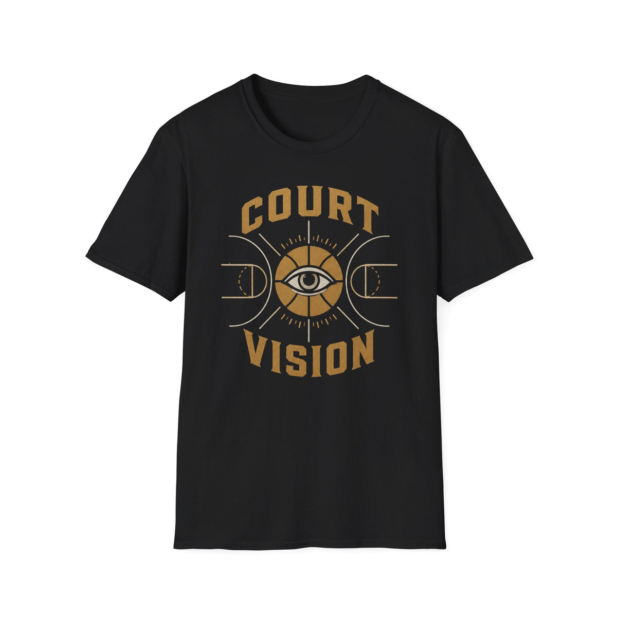 Broskiz Court Vision Basketball Tee - Black Toronto Streetwear
