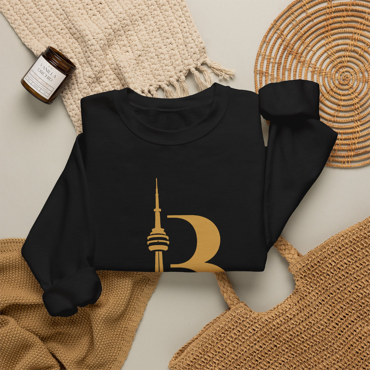 Broskiz B Toronto Crewneck - Black Sweatshirt Toronto Streetwear