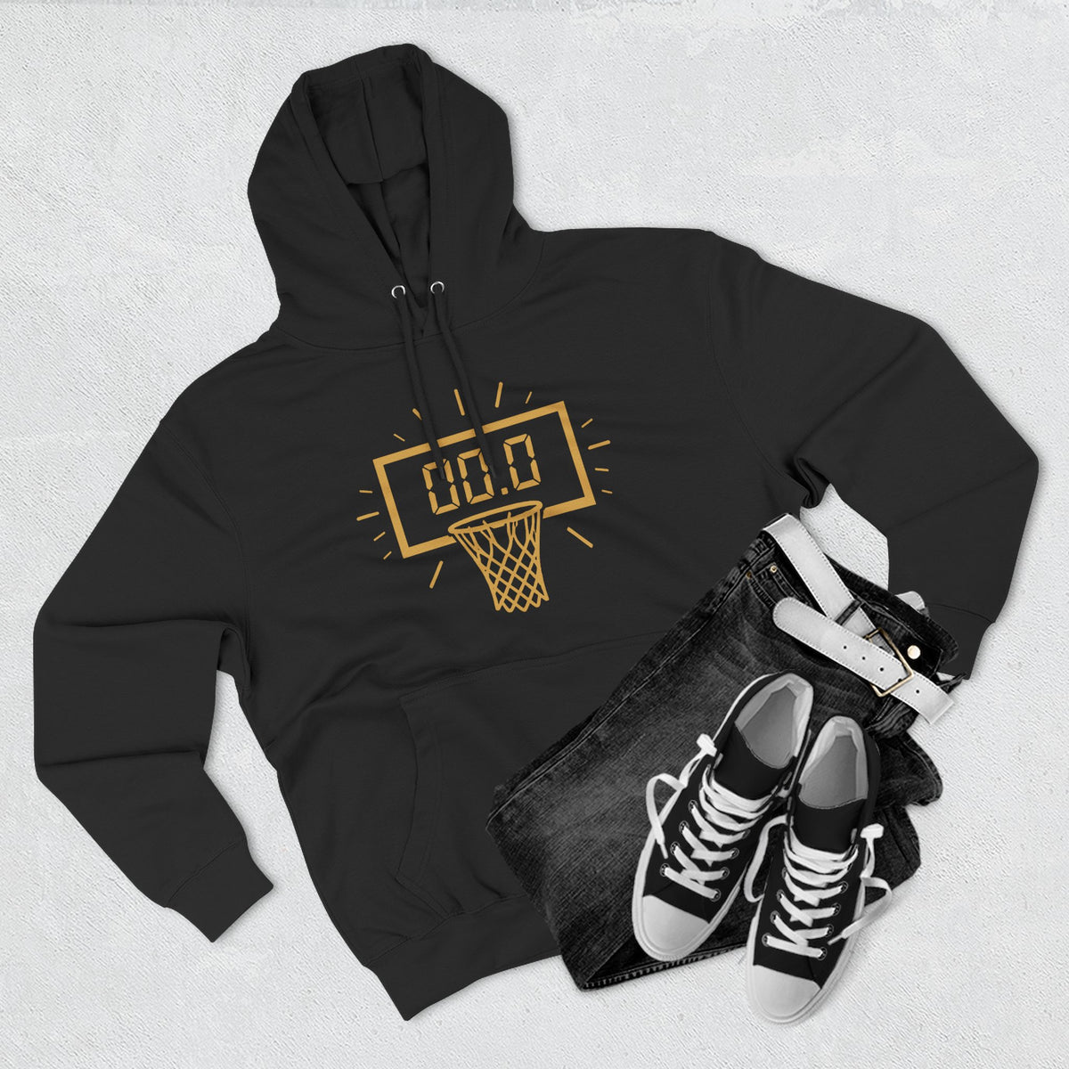 Broskiz Buzzer Beater Hoodie - Black Fleece Pullover Toronto Streetwear