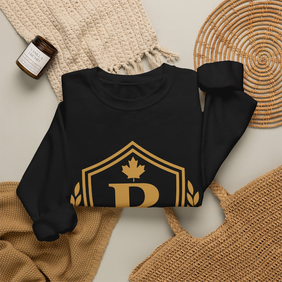 Broskiz B Crest Crewneck - Black Sweatshirt Toronto Streetwear