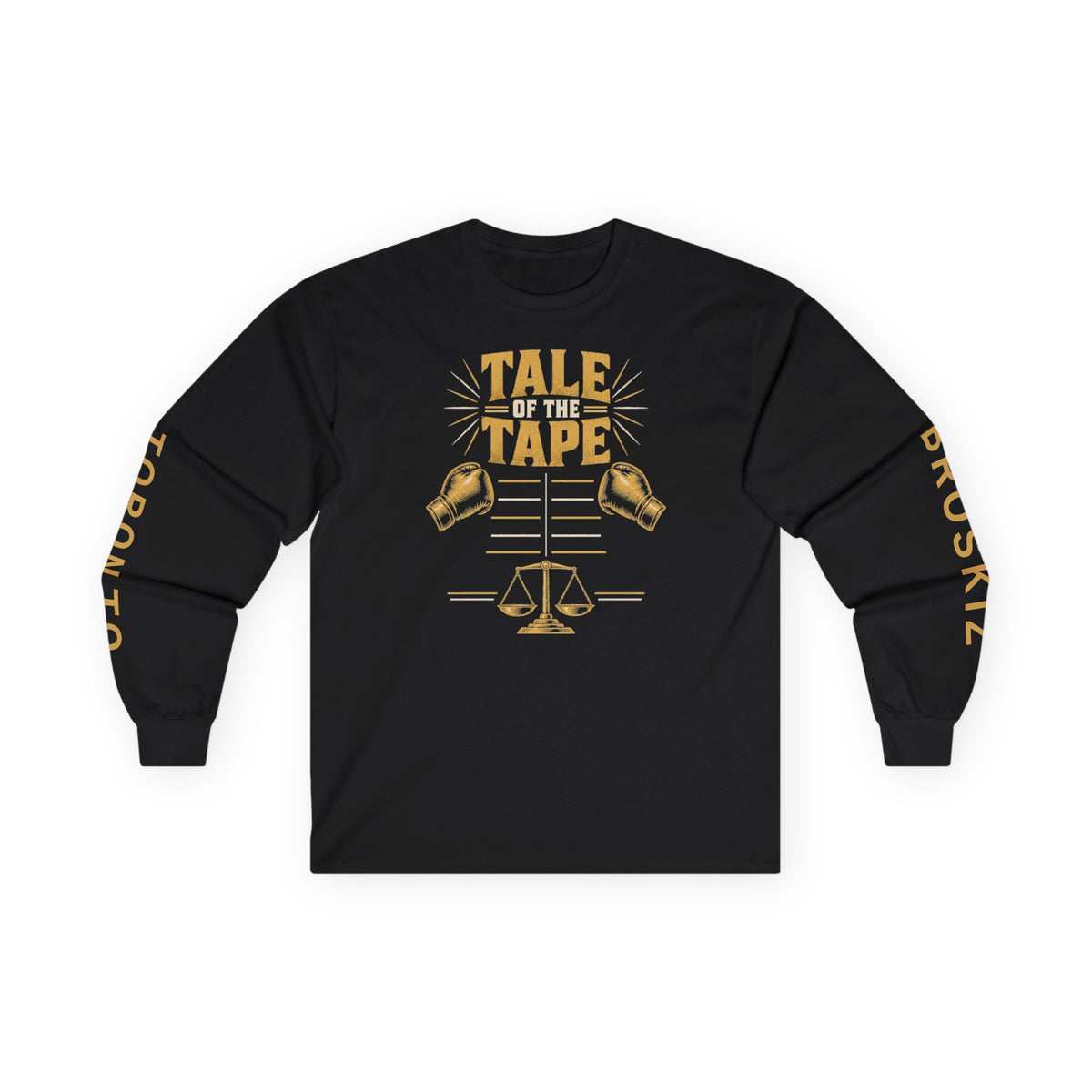 Broskiz Tale of the Tape Long Sleeve Tee - Black Toronto Streetwear