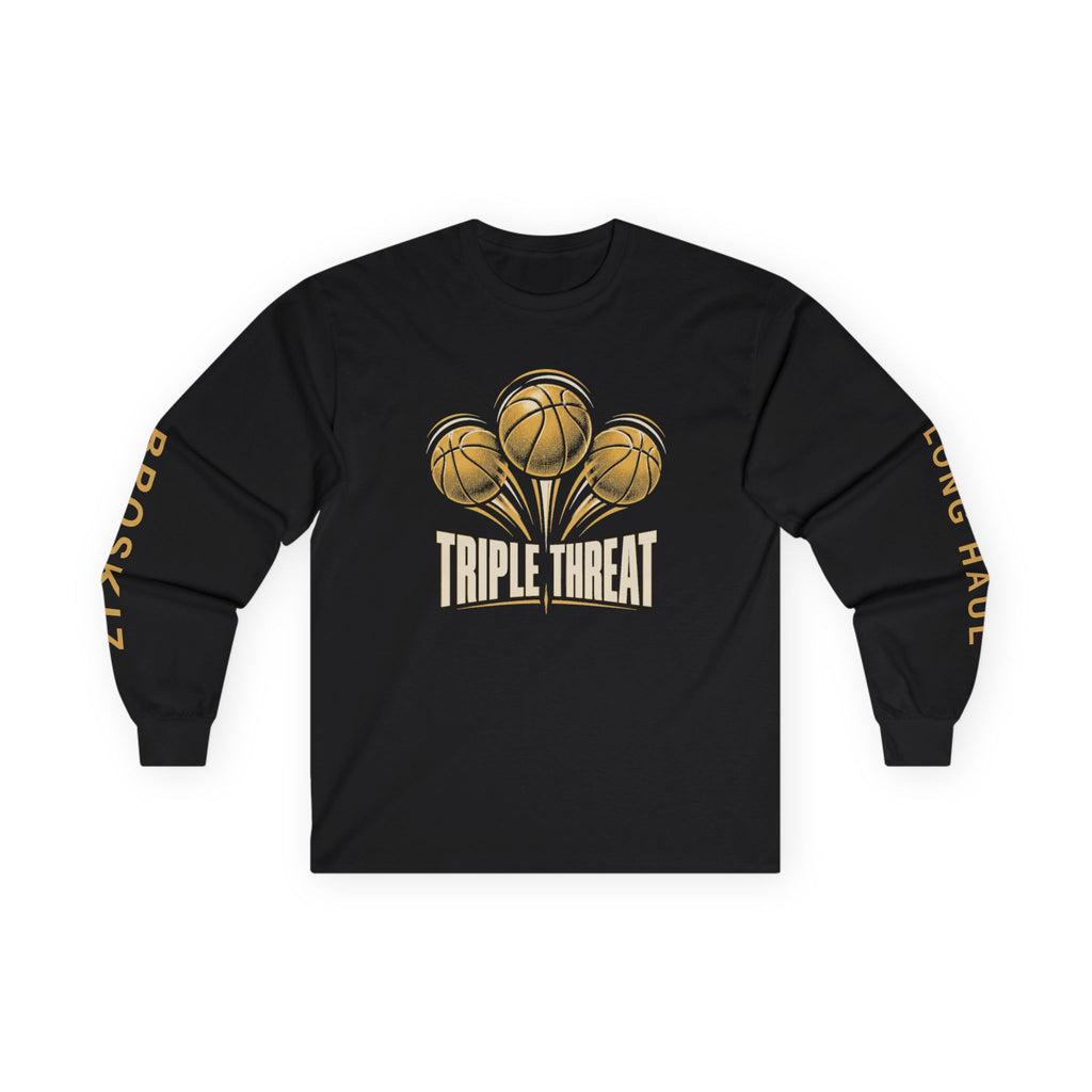 Broskiz Triple Threat Long Sleeve Tee - Black Toronto Streetwear