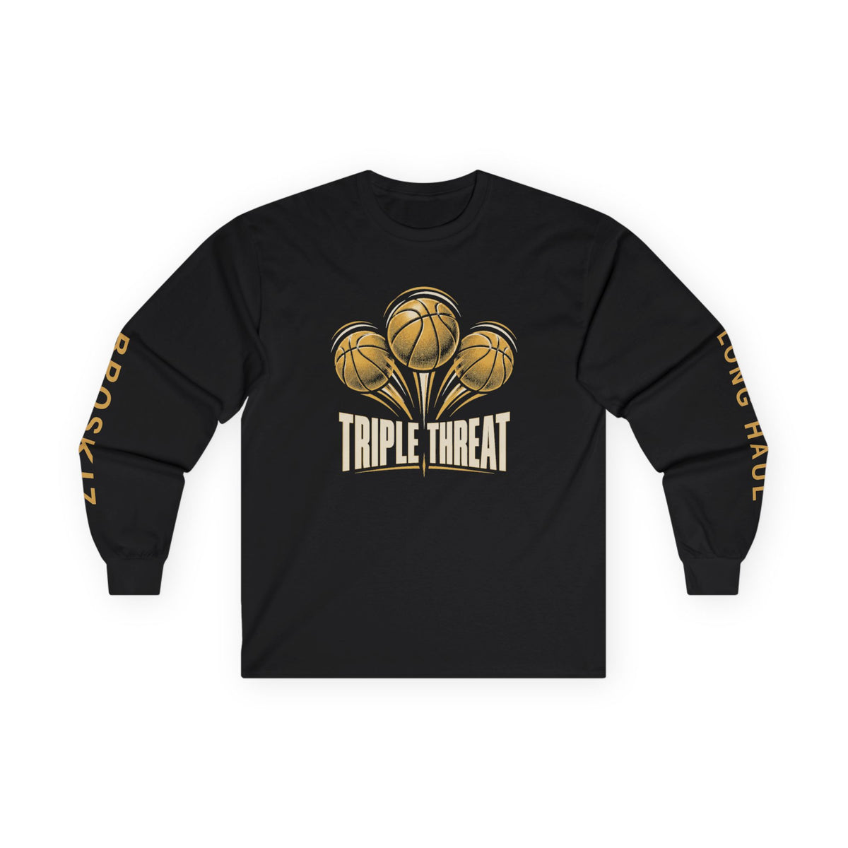 Broskiz Triple Threat Long Sleeve Tee - Black Toronto Streetwear