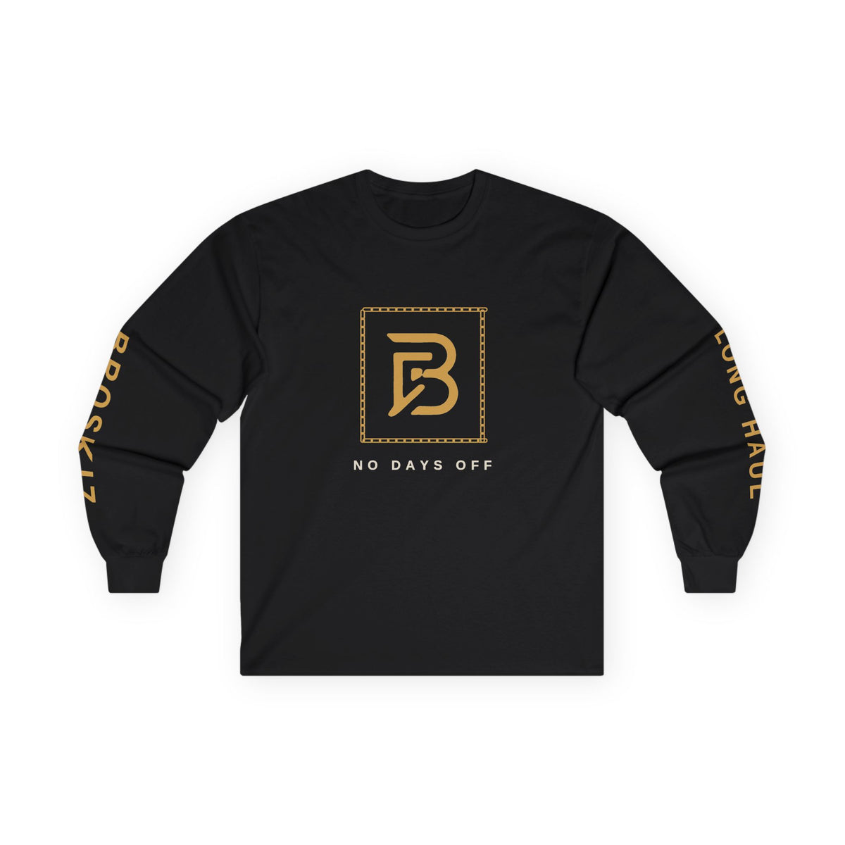 Broskiz Signature B Chain Link B Long Sleeve Tee - Black Toronto Streetwear