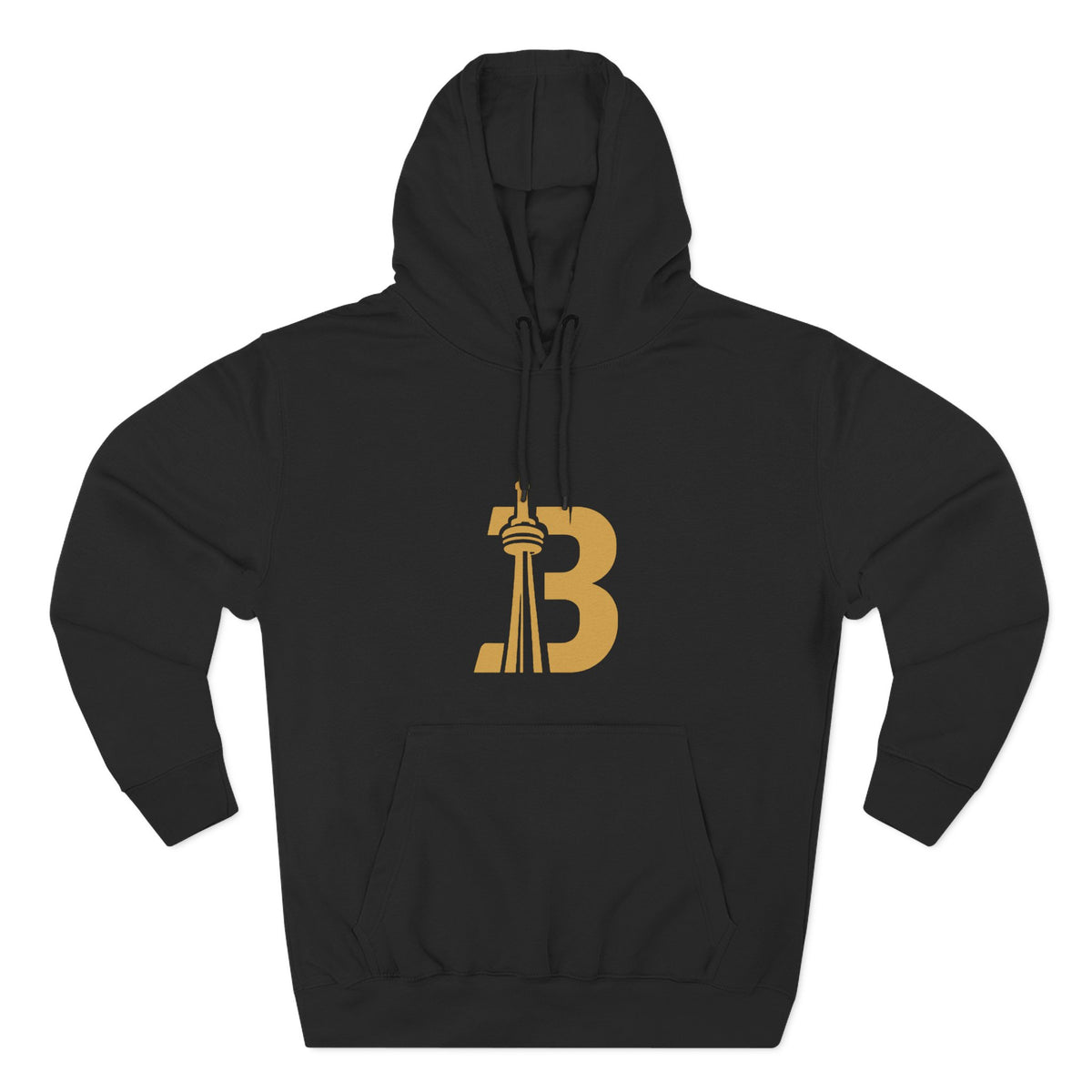 Broskiz B Tower Hoodie - Black Fleece Pullover Toronto Streetwear