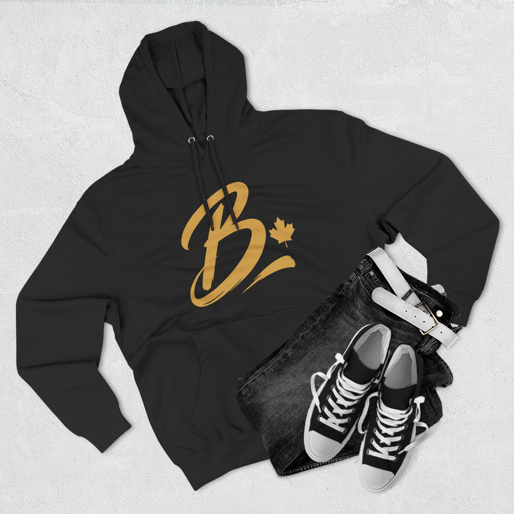 Broskiz B Script Hoodie - Black Fleece Pullover Toronto Streetwear