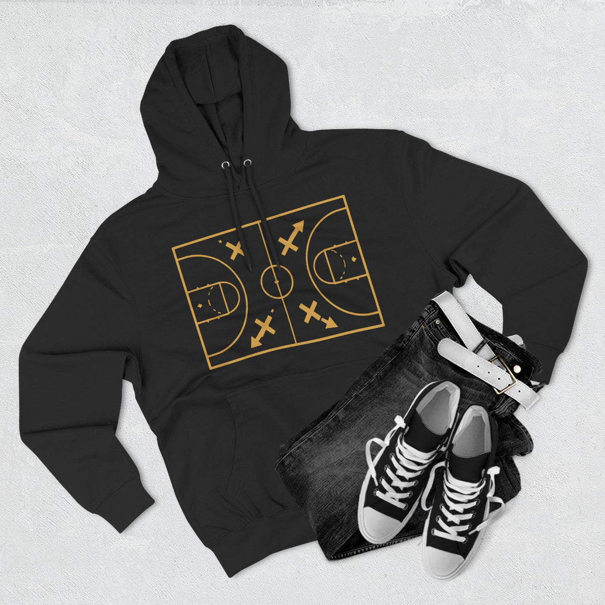 Broskiz Full Court Press Hoodie - Black Fleece Pullover Toronto Streetwear