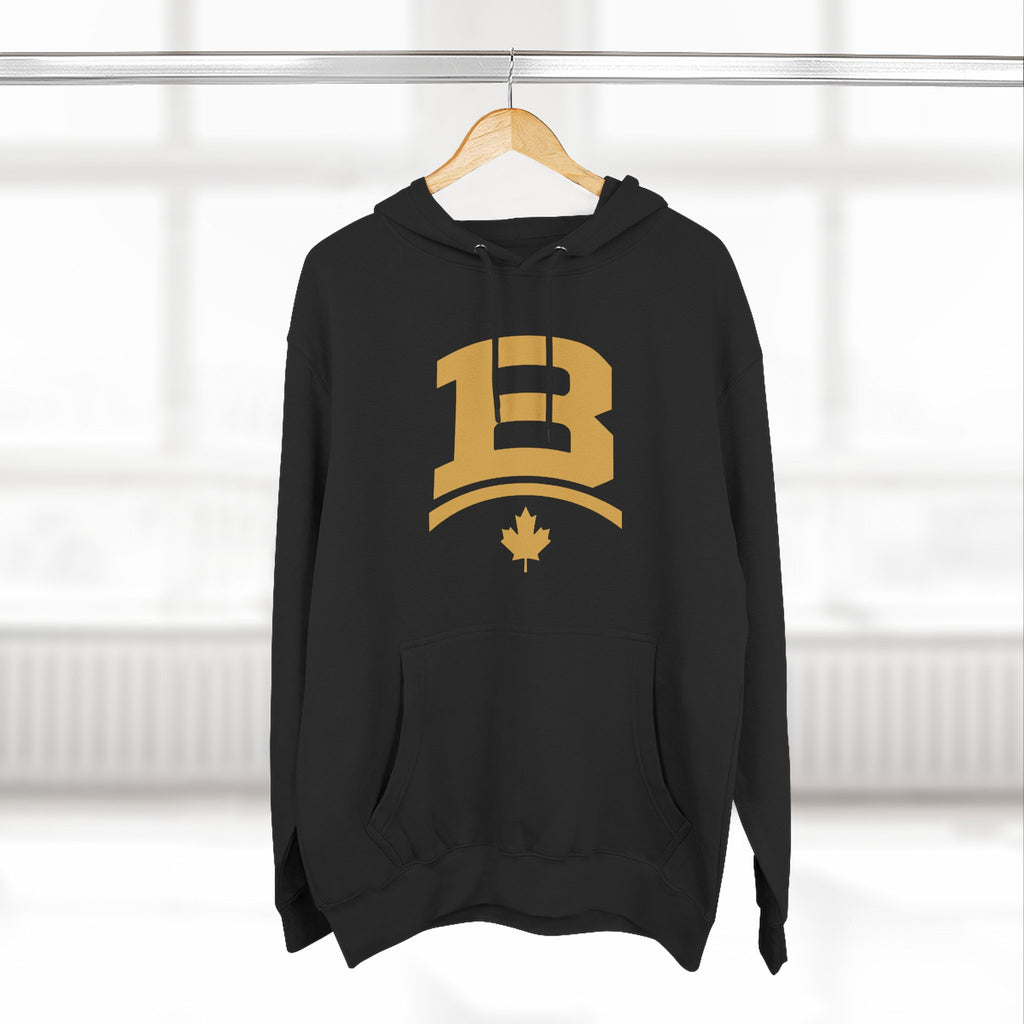 Broskiz B Arch Hoodie - Black Fleece Pullover Toronto Streetwear