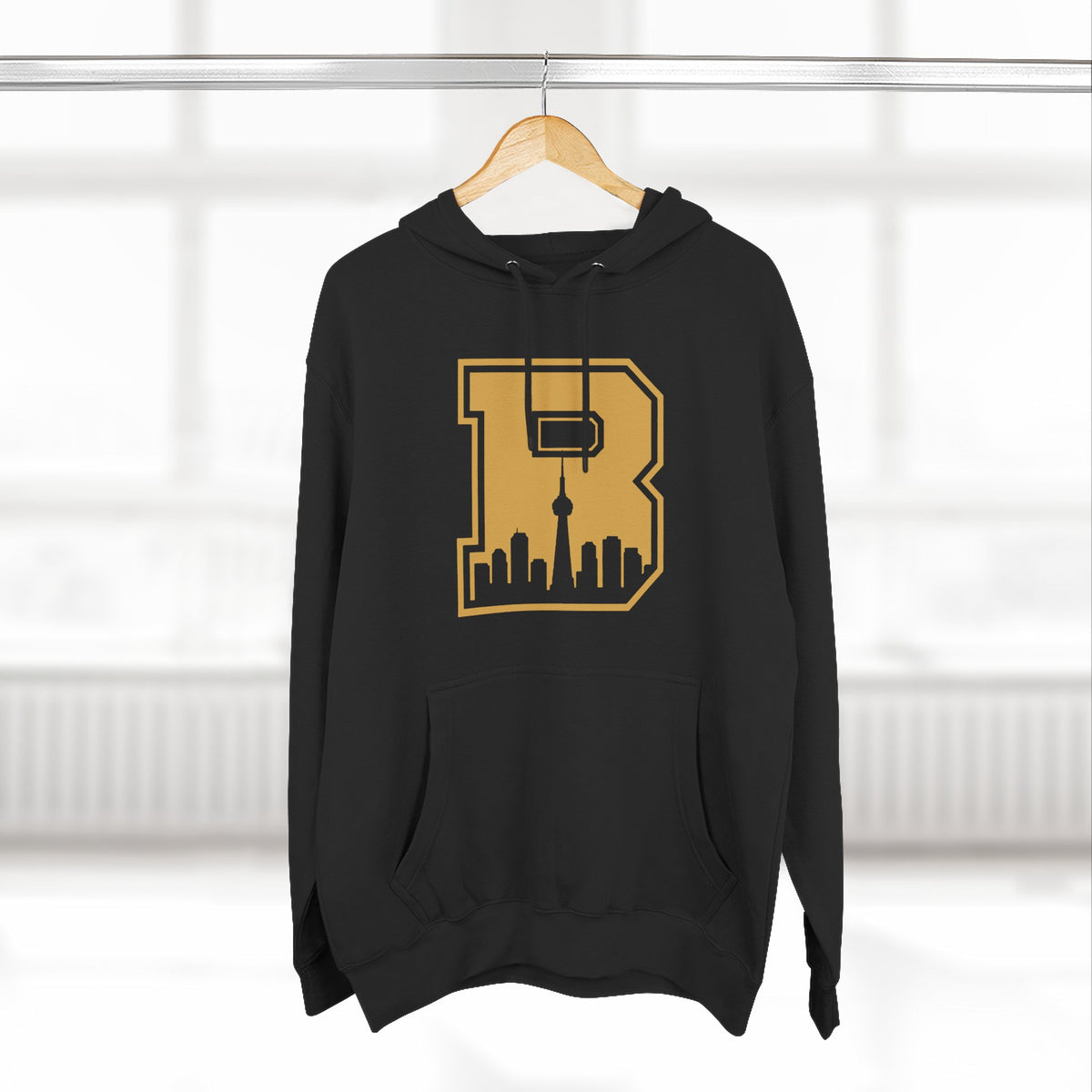 Broskiz B Block Hoodie - Black Fleece Pullover Toronto Streetwear