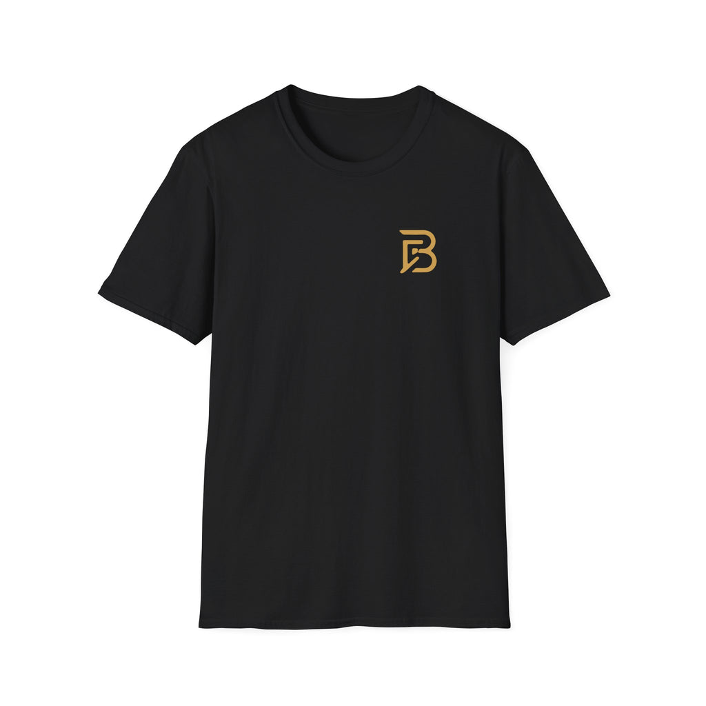 Broskiz Signature B Left Chest Gold Tee - Black Toronto Streetwear