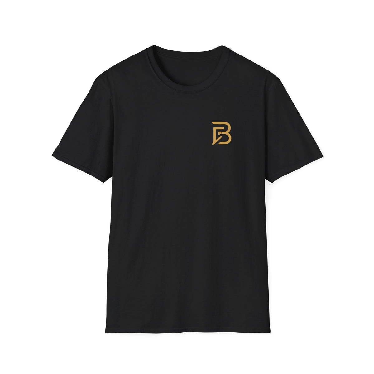 Broskiz Signature B Left Chest Gold Tee - Black Toronto Streetwear