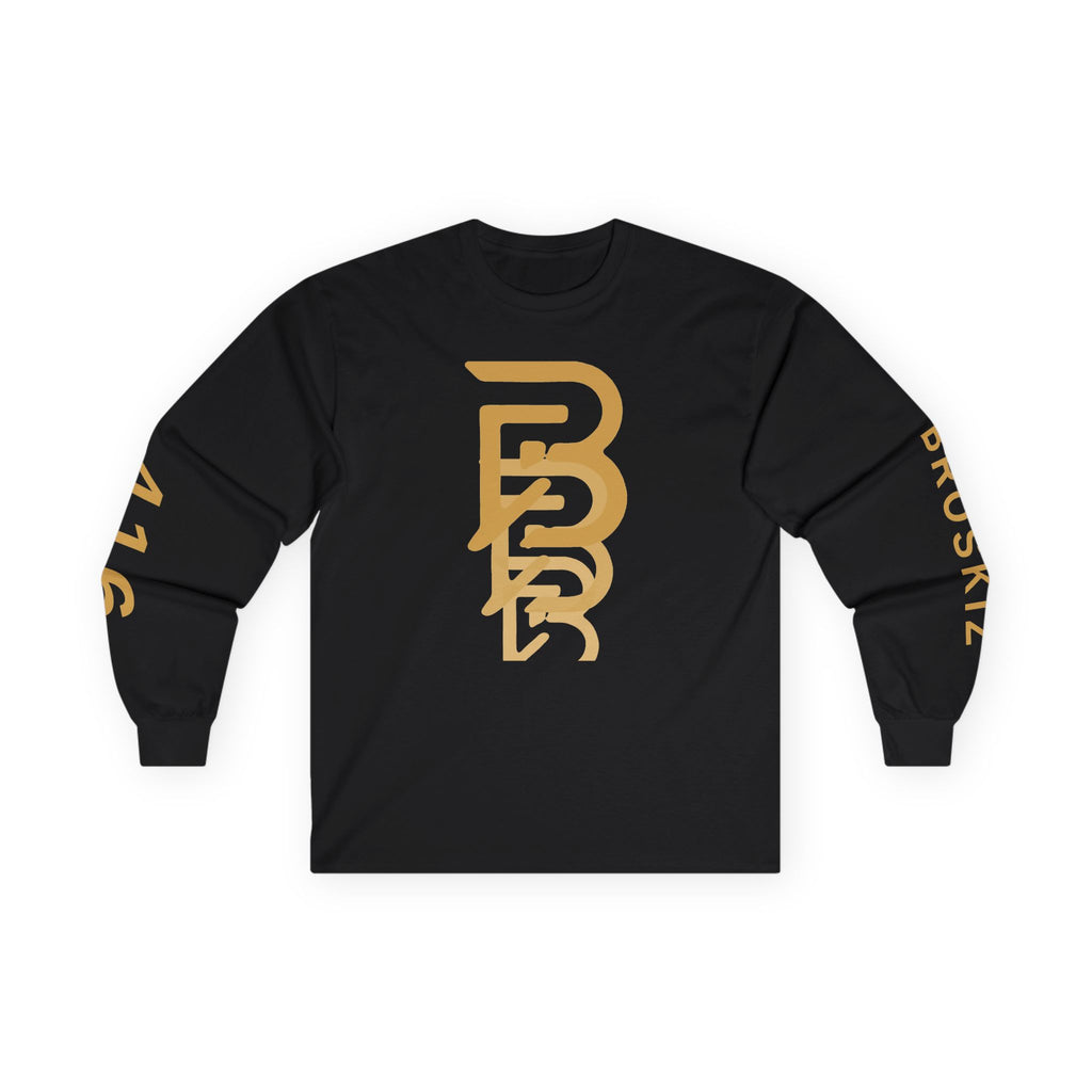 Broskiz Signature B Echo Fade Long Sleeve Tee - Black Toronto Streetwear