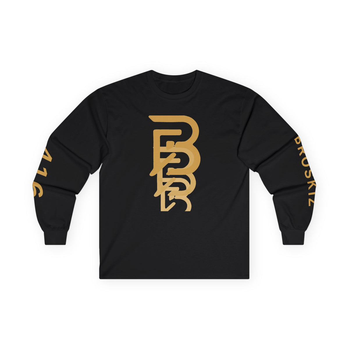 Broskiz Signature B Echo Fade Long Sleeve Tee - Black Toronto Streetwear