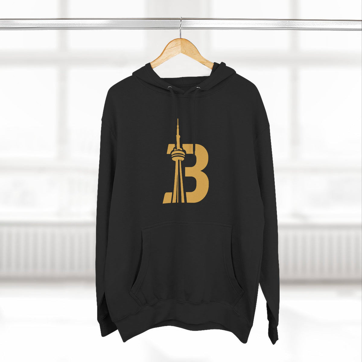 Broskiz B Tower Hoodie - Black Fleece Pullover Toronto Streetwear