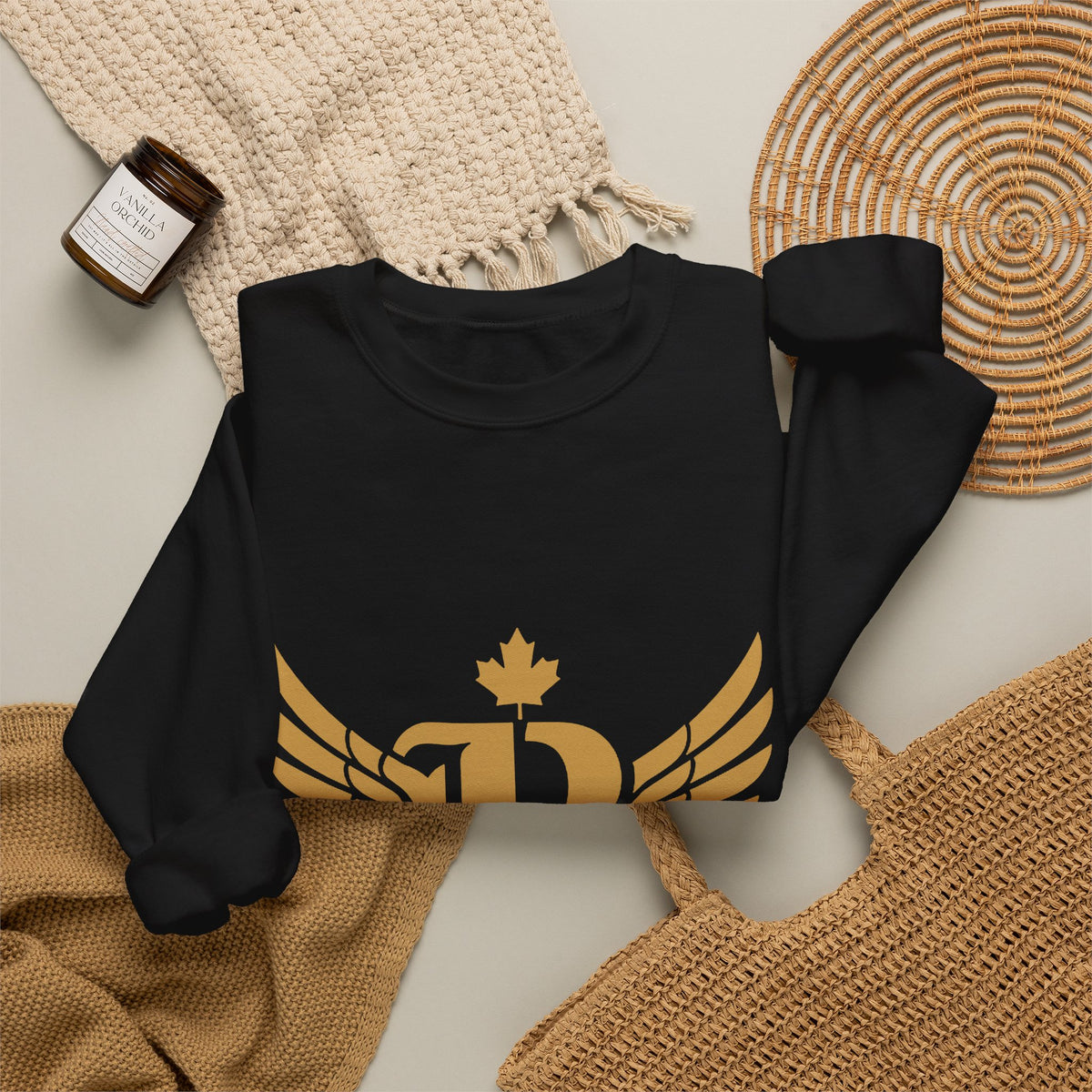 Broskiz B Wings Crewneck - Black Sweatshirt Toronto Streetwear