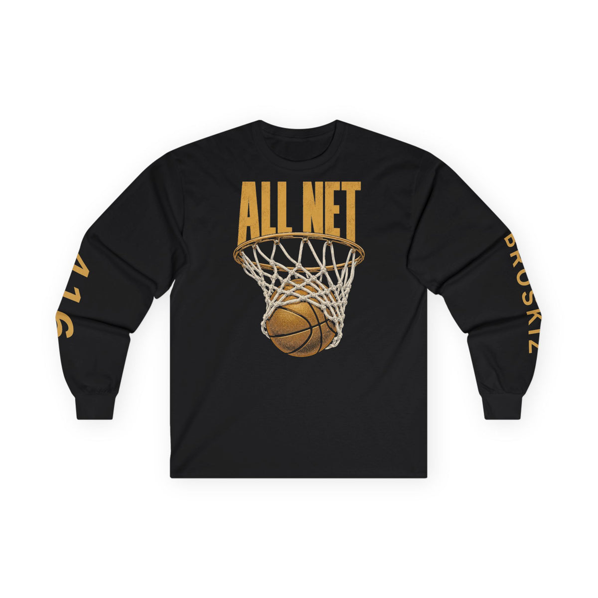 Broskiz All Net Long Sleeve Tee - Black Toronto Streetwear