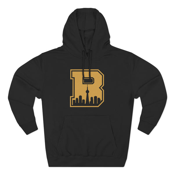 Broskiz B Block Hoodie - Black Fleece Pullover Toronto Streetwear
