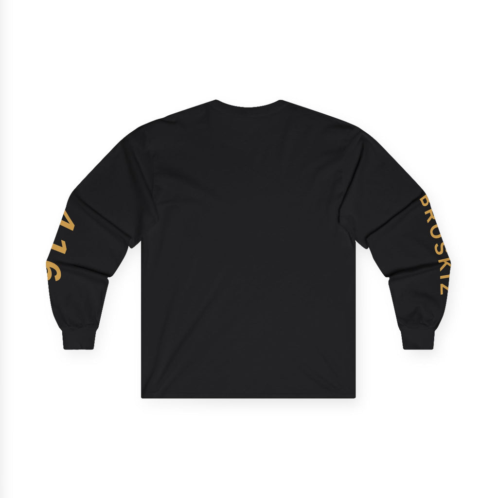 Broskiz Signature B Shield Crest Long Sleeve Tee - Black Toronto Streetwear