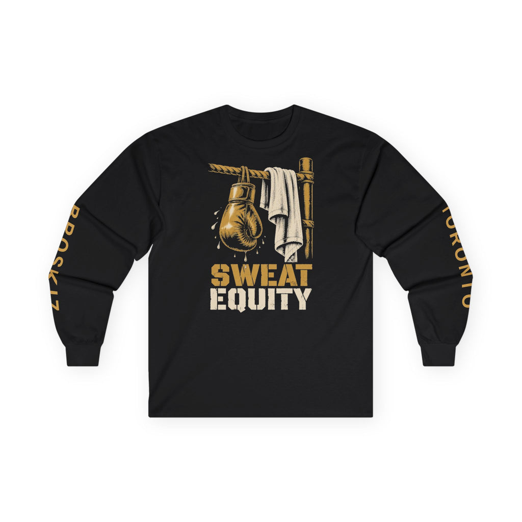 Broskiz Sweat Equity Long Sleeve Tee - Black Toronto Streetwear