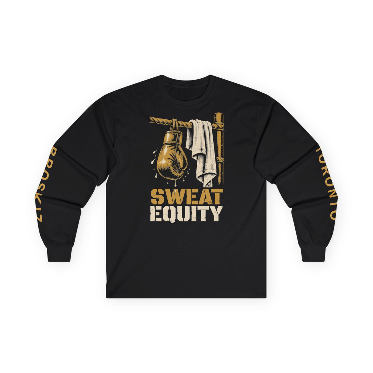 Broskiz Sweat Equity Long Sleeve Tee - Black Toronto Streetwear