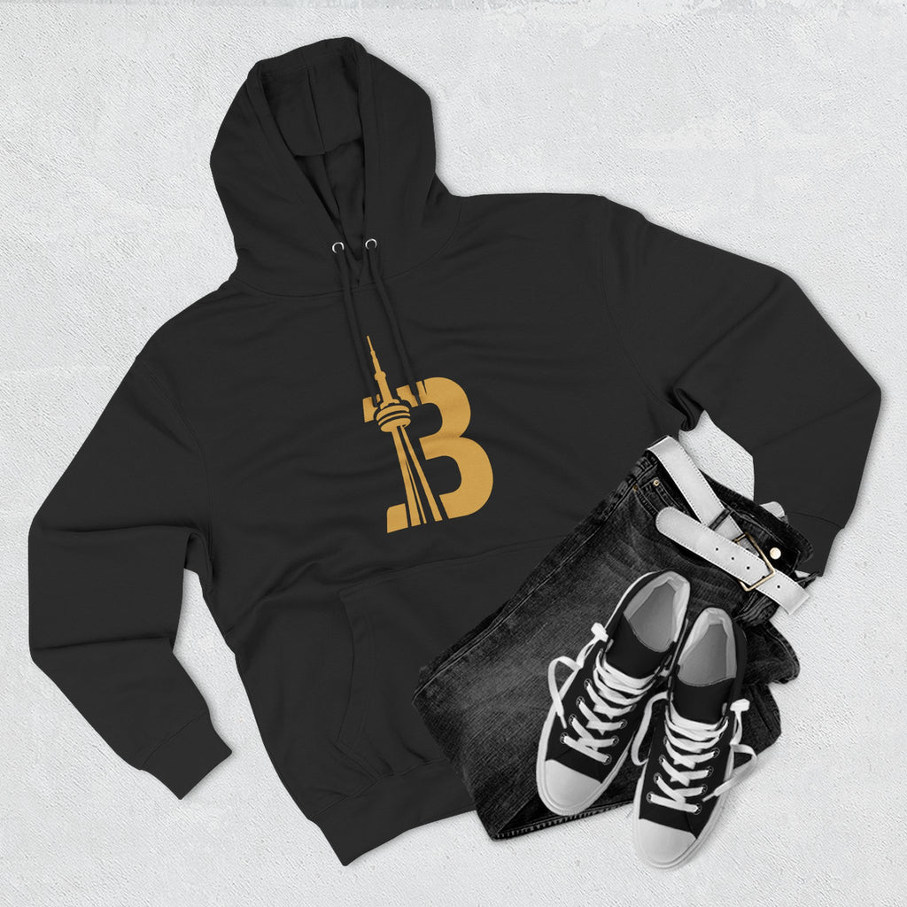 Broskiz B Tower Hoodie - Black Fleece Pullover Toronto Streetwear