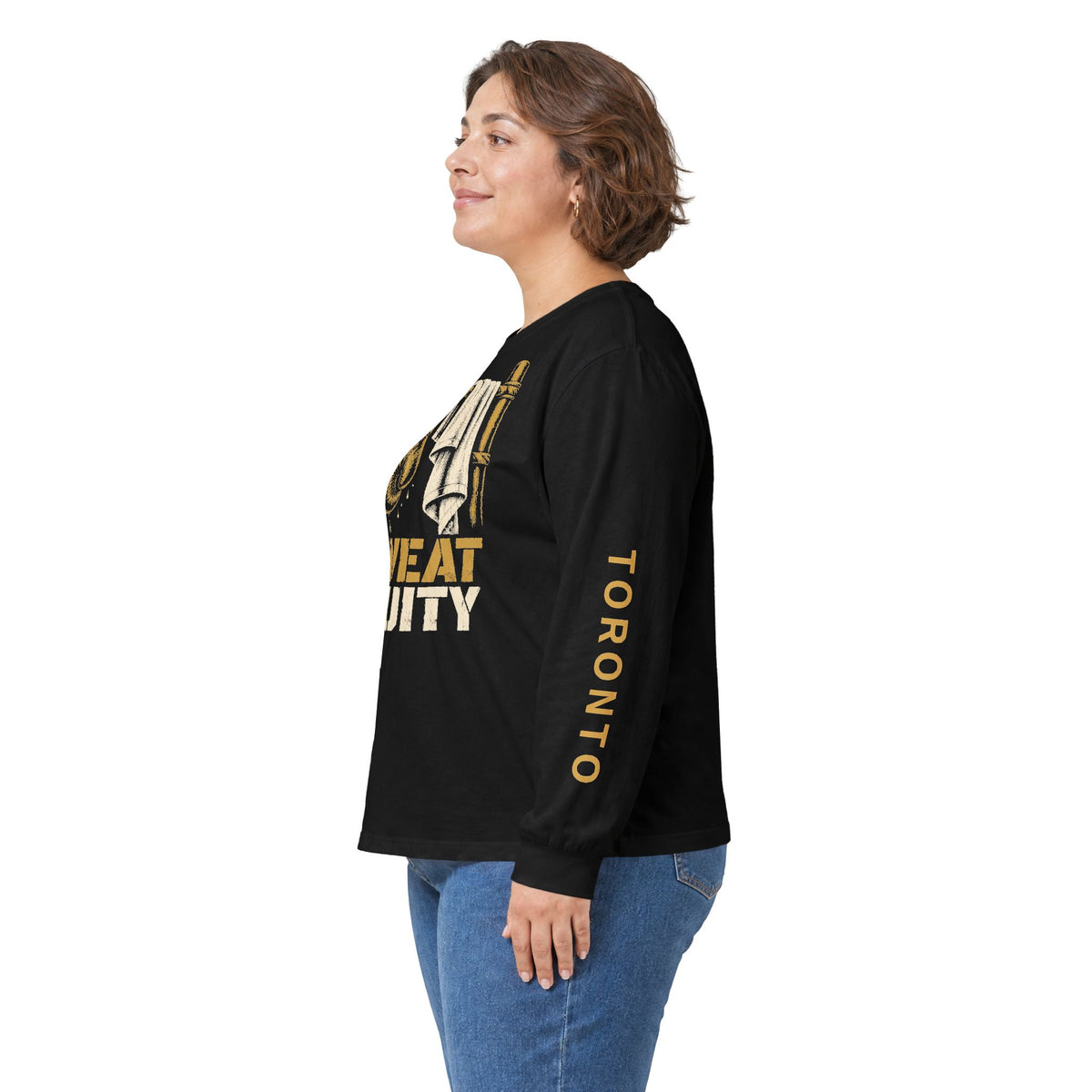 Broskiz Sweat Equity Long Sleeve Tee - Black Toronto Streetwear