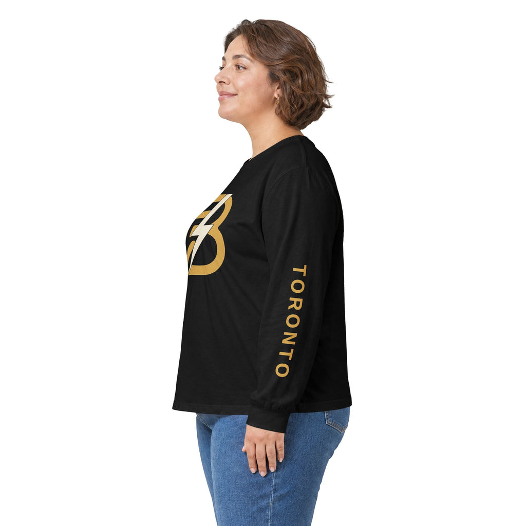 Broskiz Signature B Lightning B Long Sleeve Tee - Black Toronto Streetwear