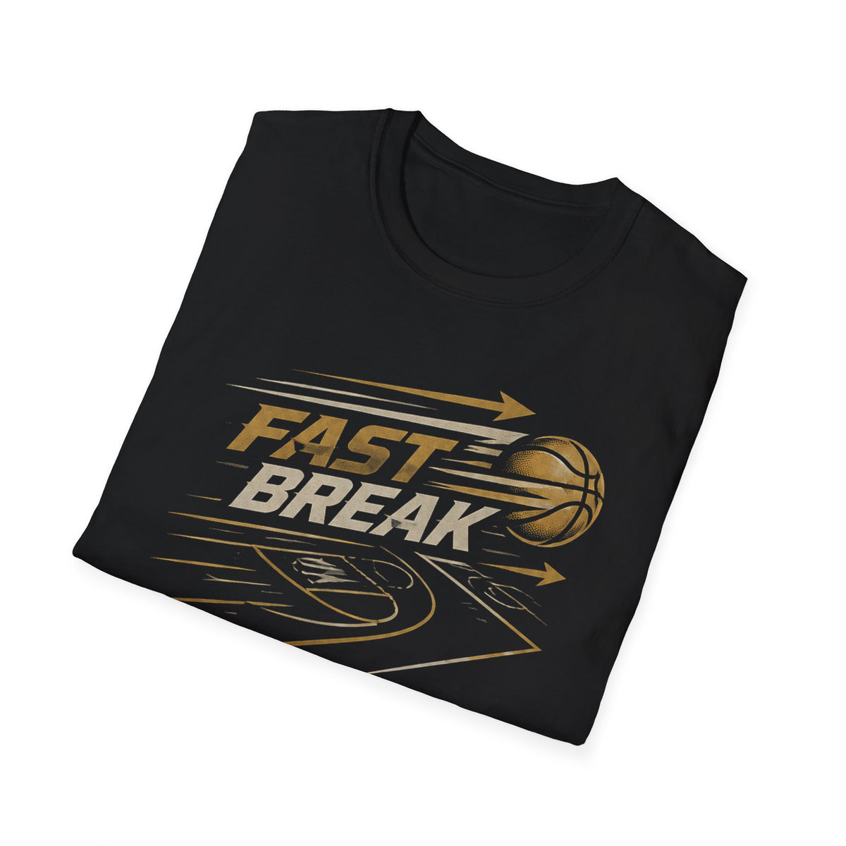 Broskiz Fast Break Basketball Tee - Black Toronto Streetwear