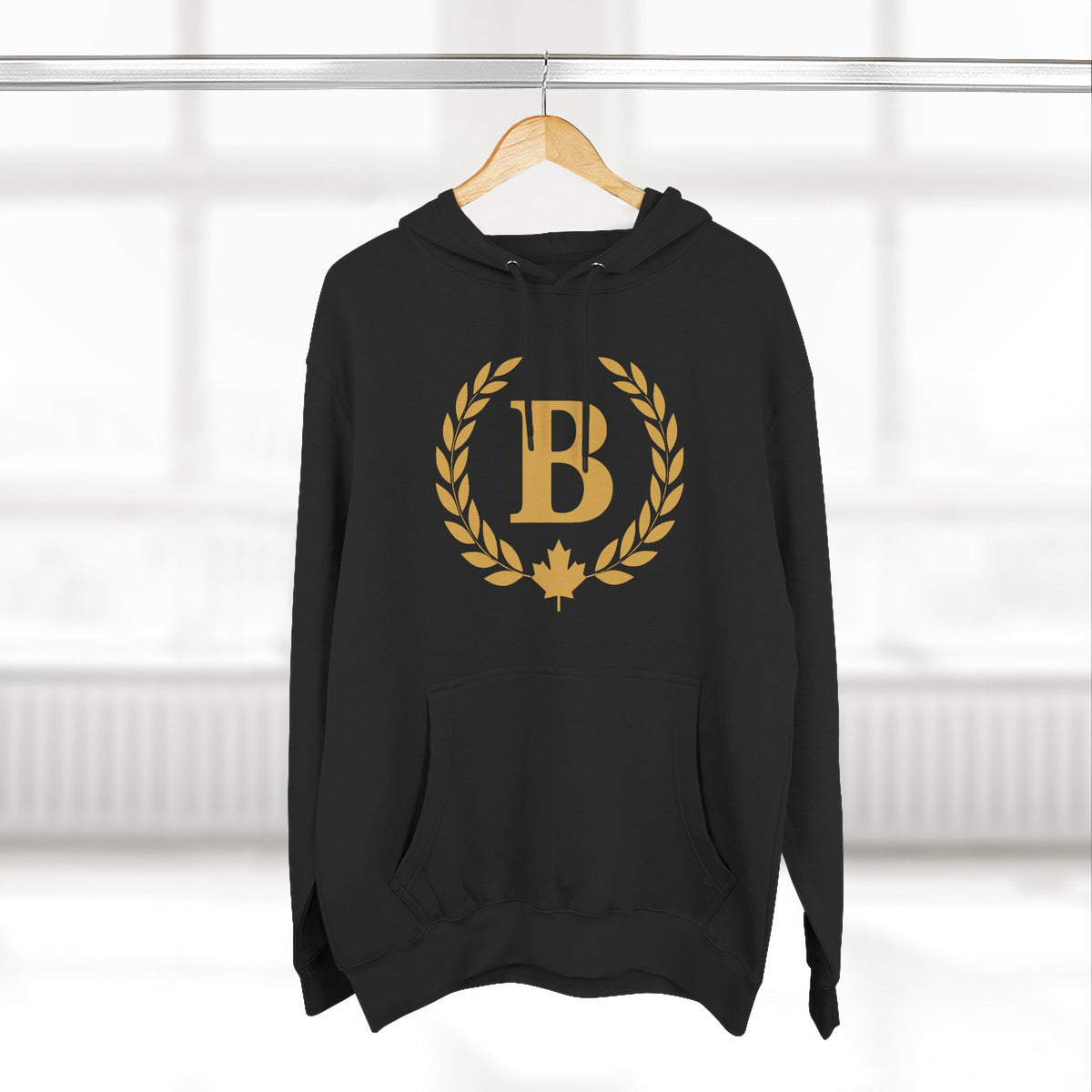 Broskiz B Laurel Hoodie - Black Fleece Pullover Toronto Streetwear