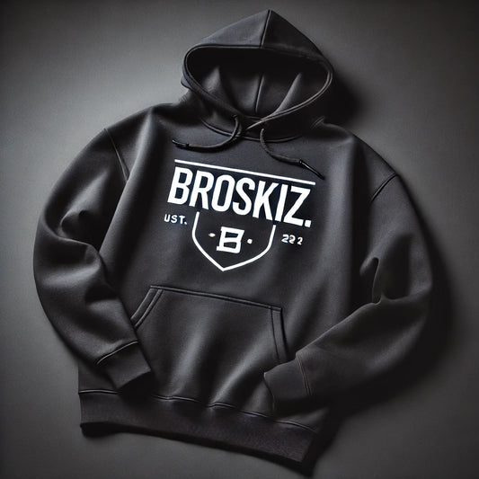 Broskiz. Logo Black Hoodie