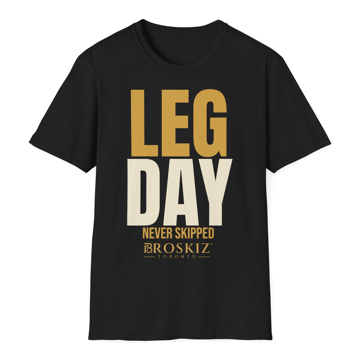 Leg Day Tee - Black flat mockup