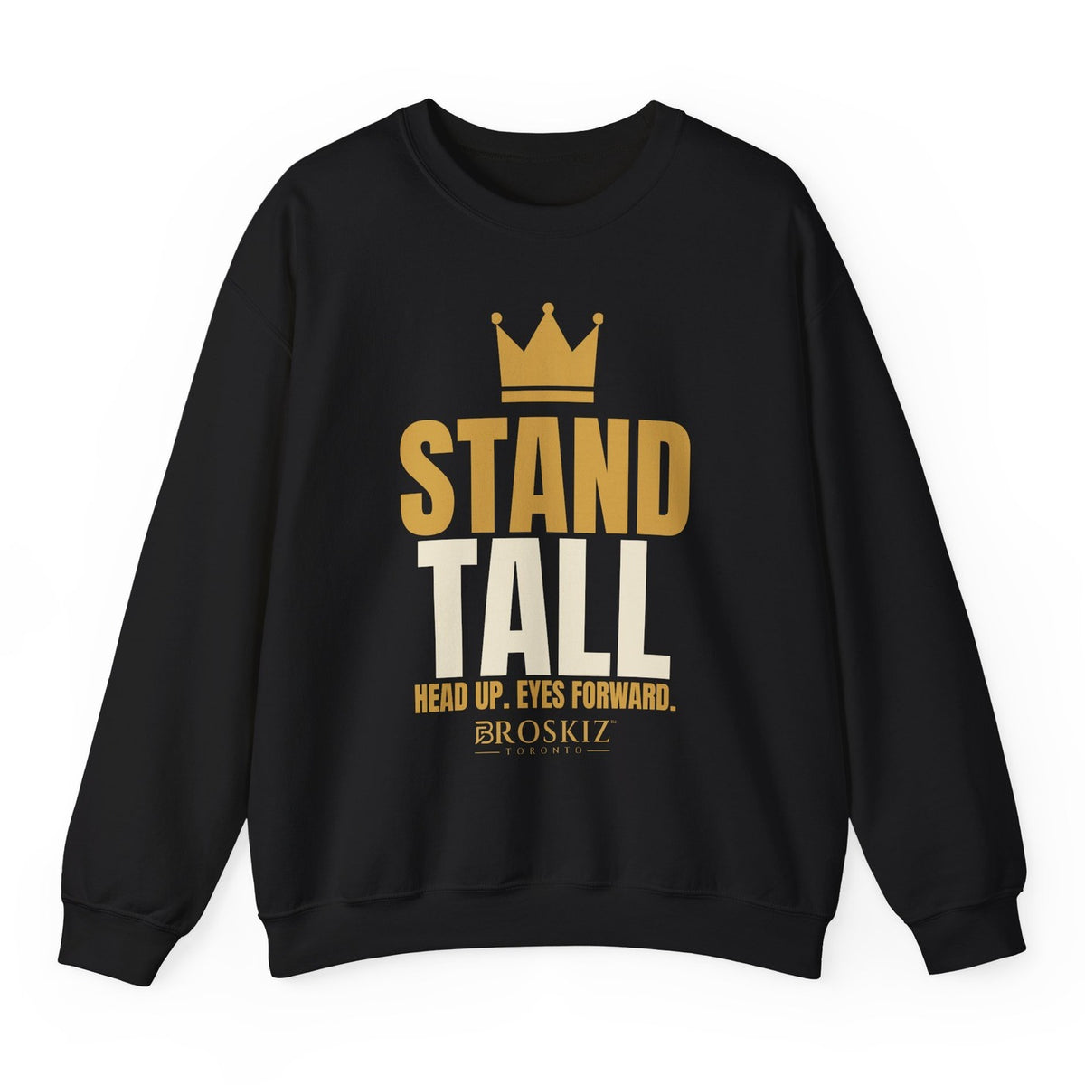 Stand Tall Crewneck - Black flat mockup