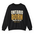 Ontario Born Crewneck - Black flat mockup