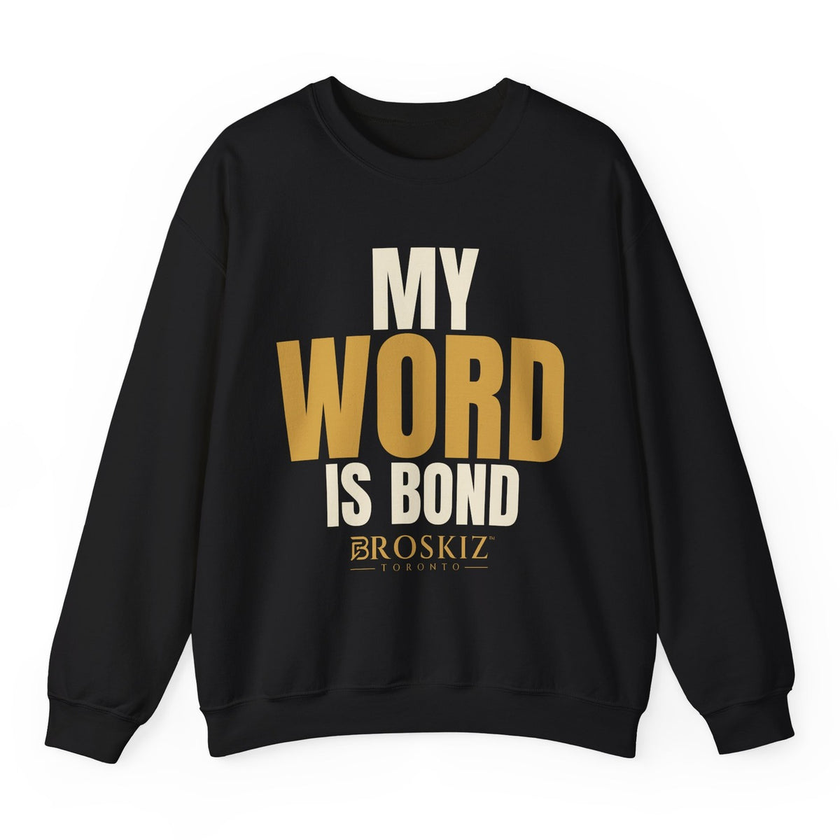 My Word Crewneck - Black flat mockup