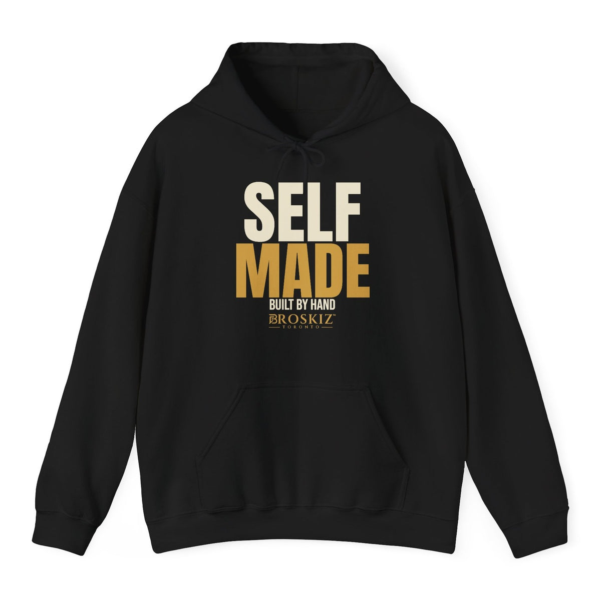 Self Made Hoodie - Black flat mockup