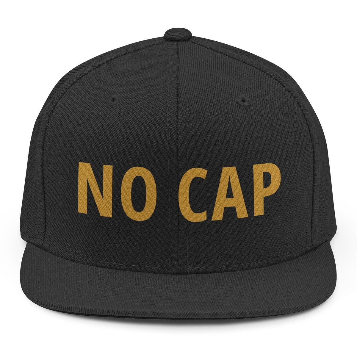 No Cap Snapback - Black mockup