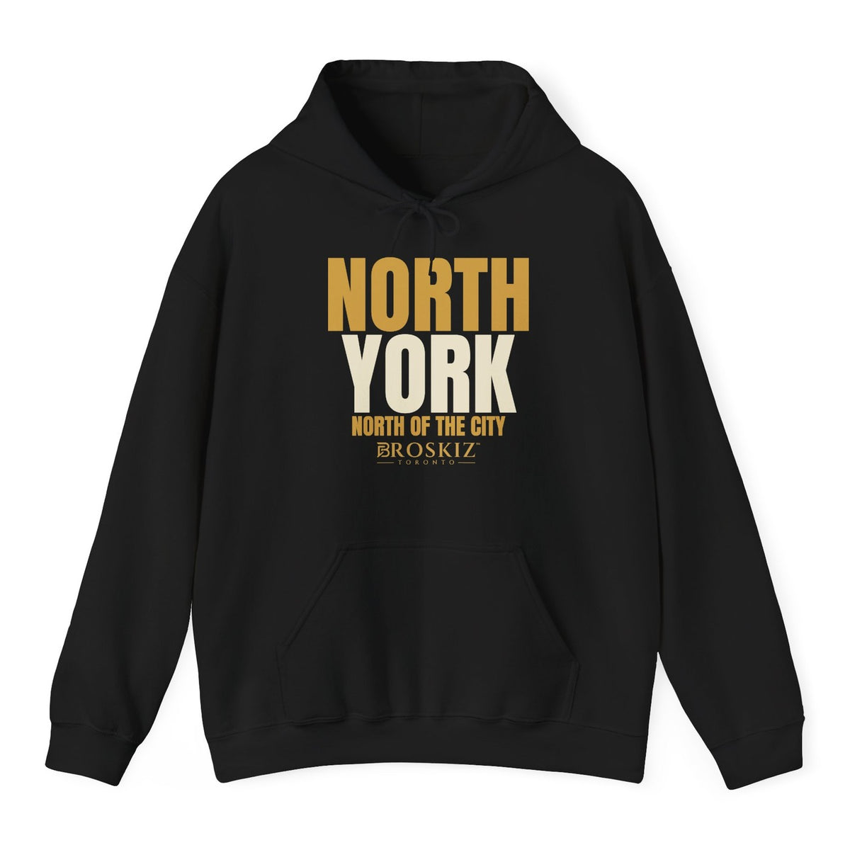 North York Hoodie - Black flat mockup