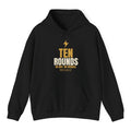 Ten Rounds Hoodie - Black flat mockup