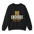 No Excuses Crewneck - Black flat mockup